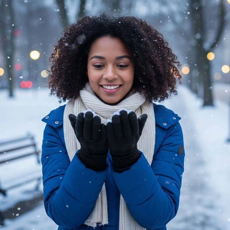 Black Cable Knit Gloves suppliers