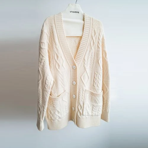 Cardigan in lana di cammello