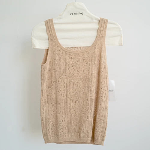 Gilet in lana lavorata a maglia da donna
