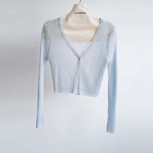 Cardigan in maglia di cotone leggero