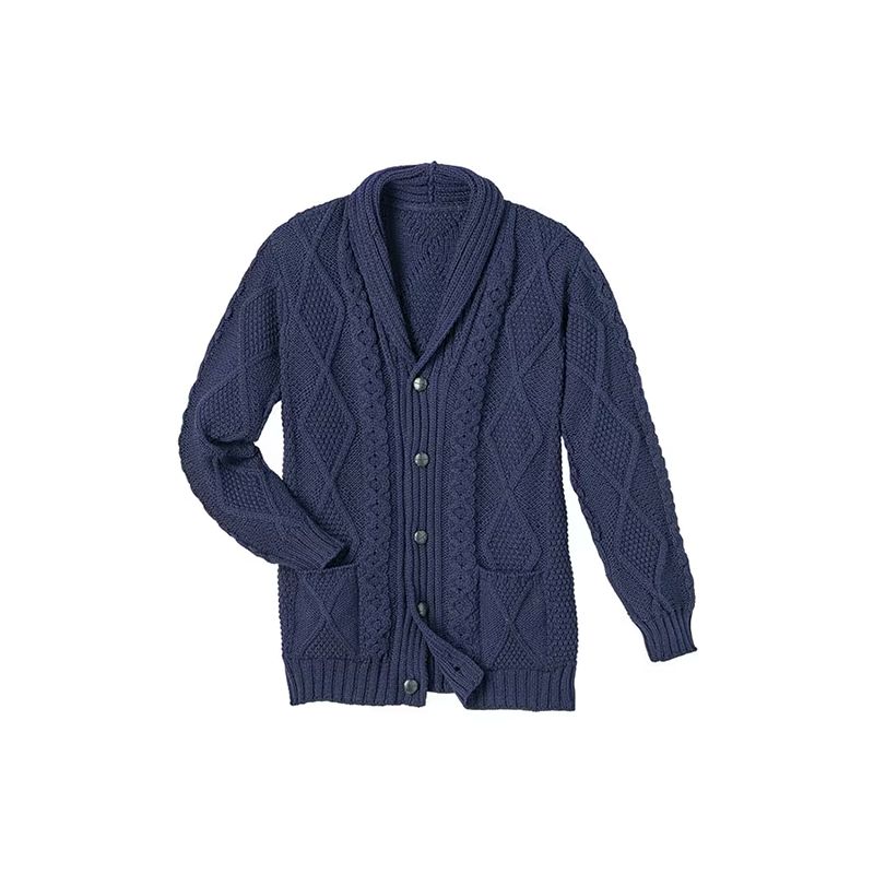 Cardigan in lana da uomo con tasche
