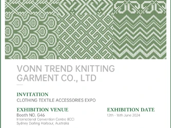 Vonn Trend Knitting Garment presenterà la sua ultima collezione all'Earling T...
