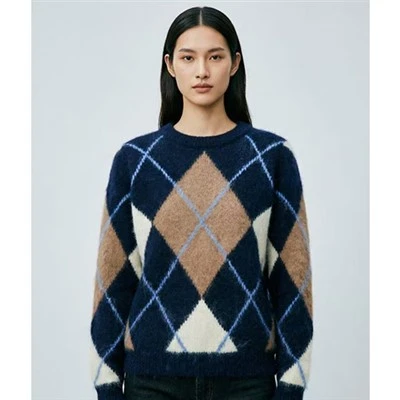 Maglione a rombi da donna