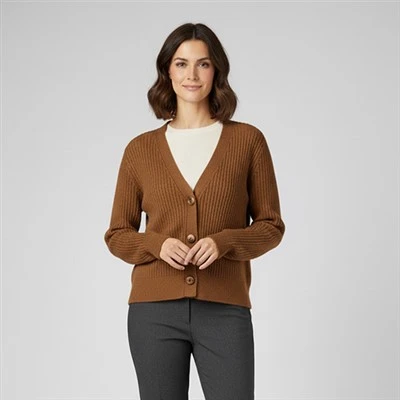 Maglione girocollo in lana merino da donna