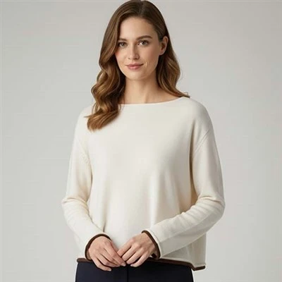 Maglione girocollo in lana merino