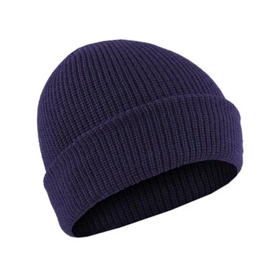 Berretto in lana blu scuro