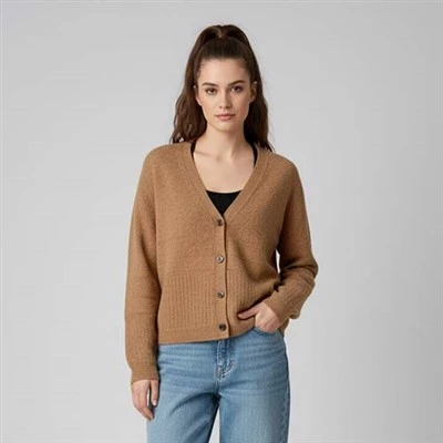 Cardigan da esterno in morbida lana