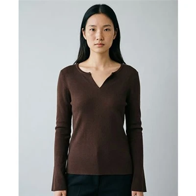 Maglione con scollo a V-da donna