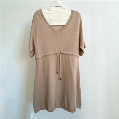 Abito maglione a coste da donna