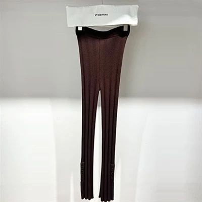 Pantaloni in maglia di lana da donna