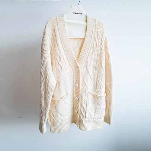 Cardigan in maglia di cotone da donna