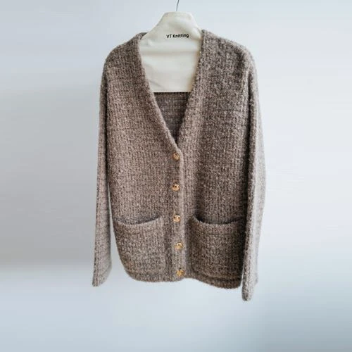 Cardigan in lana da donna con tasche