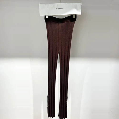 Pantaloni in maglia di lana da donna